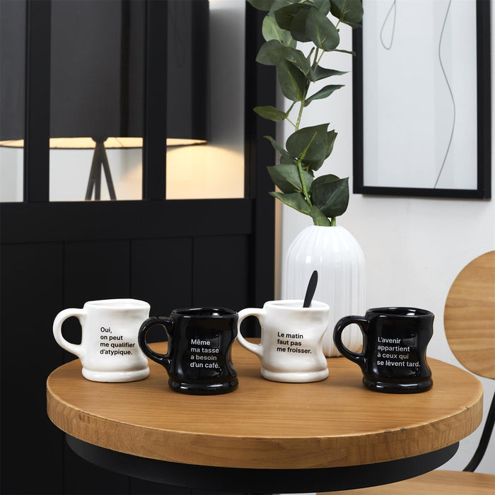 1 piece - MUG DEFORMED MESSAGE 20CL M36 - for color option contact us on 03 46 45 47