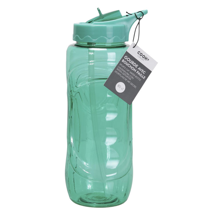 1 piece - SPORT BOTTLE WITH STRAW CAP 900ML - for color option contact us on 03 46 45 47