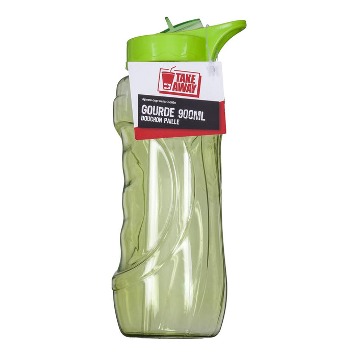 1 piece - SPORT BOTTLE WITH STRAW CAP 900ML - for color option contact us on 03 46 45 47