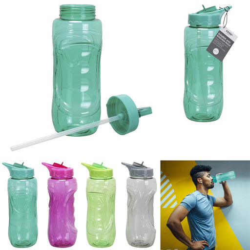 1 piece - SPORT BOTTLE WITH STRAW CAP 900ML - for color option contact us on 03 46 45 47
