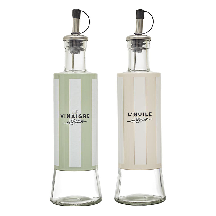 OIL AND VINEGAR GLASS AND STEEL 6.7X24.8CM