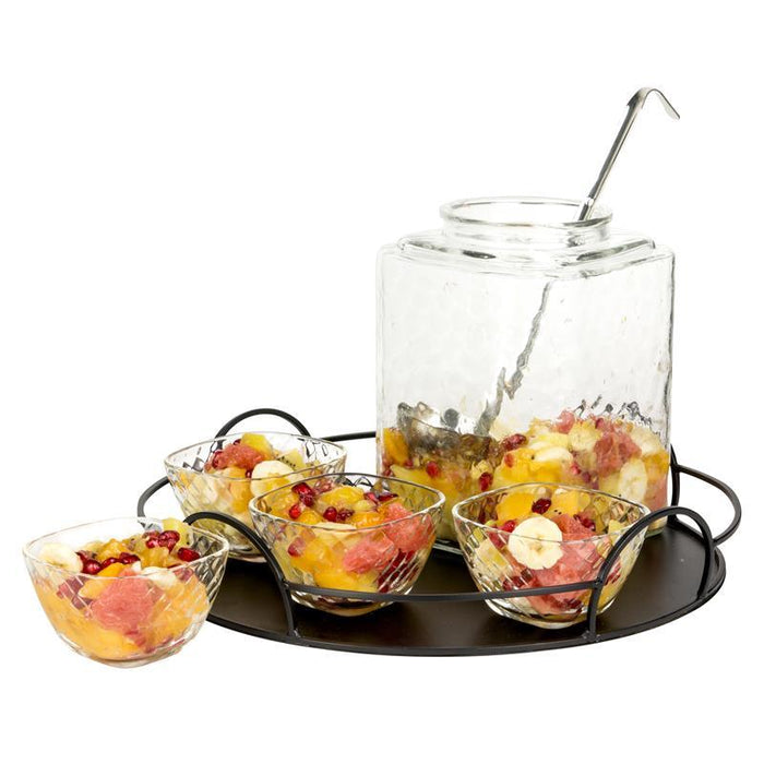 FRUIT SALAD SET - INDIVIDUAL DISHES. TRAY AND LADL