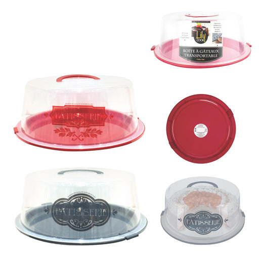 1 piece - PLASTIC TRANSPORT BOX FOR CAKES M18 - for color option contact us on 03 46 45 47