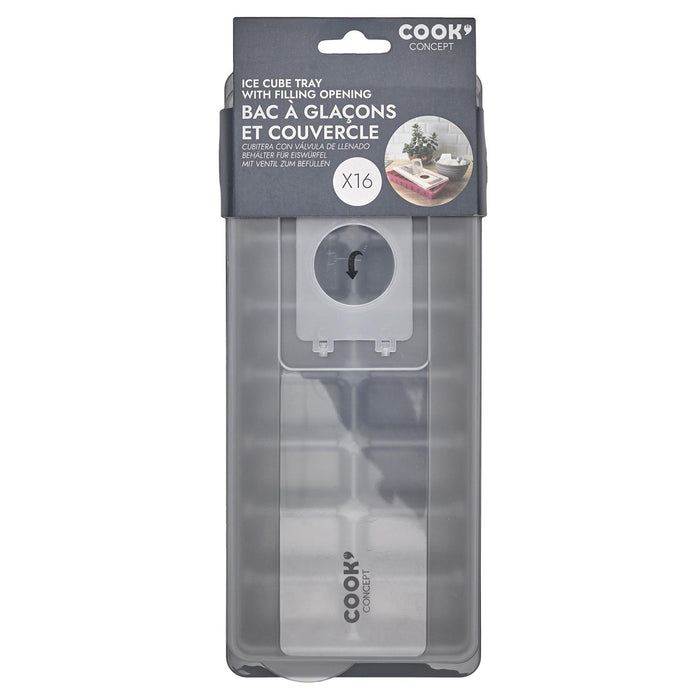 1 piece - ICE CUBE TRAY WITH FILLER LID X16 - for color option contact us on 03 46 45 47