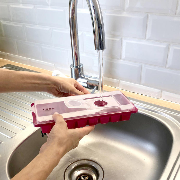 1 piece - ICE CUBE TRAY WITH FILLER LID X16 - for color option contact us on 03 46 45 47