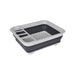 FOLDABLE DISH RACK PLASTIC 36,5x31.5xH13CM WITHE ANTHRACITE