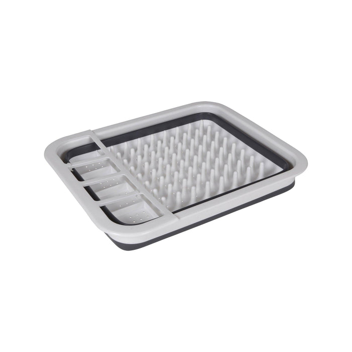 FOLDABLE DISH RACK PLASTIC 36,5x31.5xH13CM WITHE ANTHRACITE