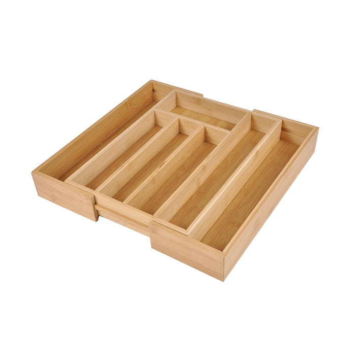 EXTENDABLE CUTLERY RACK BAMBOO 25,5>37,5x33,5xH5CM