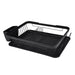 METAL DRAINER WITH TRAY AND CUTLERY HOLDER 43,5x31,5xH11,5CM MATT ANTHRACITE