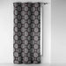 CURTAIN WITH EYELETS 140 x 250 CM PRINTED COTTON ROSA CHARCOAL GREY