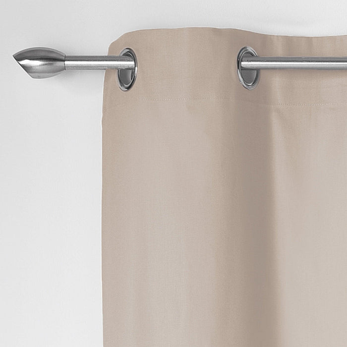 CURTAIN WITH EYELETS 140 x 240 CM PLAIN COTTON PANAMA LINEN