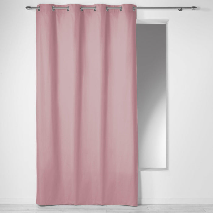 CURTAIN WITH EYELETS 140 x 240 CM PLAIN COTTON PANAMA CANDY PINK