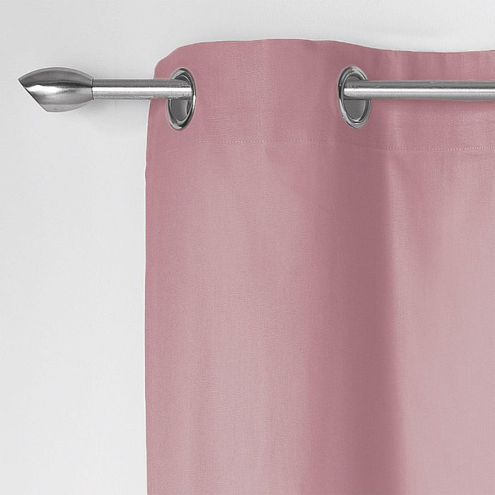 CURTAIN WITH EYELETS 140 x 240 CM PLAIN COTTON PANAMA CANDY PINK