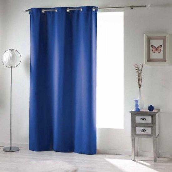 CURTAIN WITH EYELETS 140 x 240 CM PLAIN BLACKOUT OCCULT INDIGO