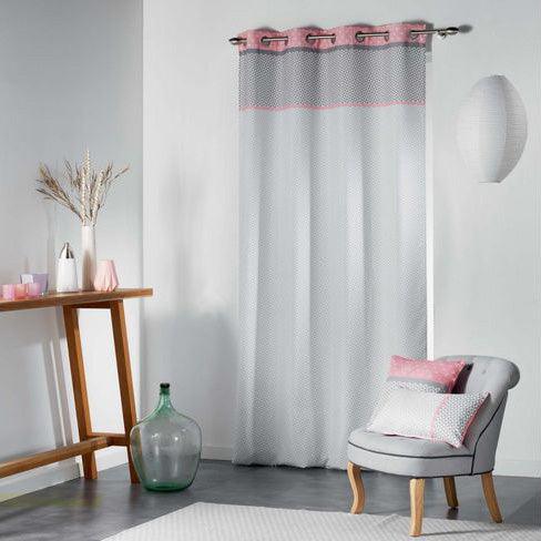 CURTAIN WITH EYELETS 140 x 260 CM PRINTED POLYESTER MATIK PINK