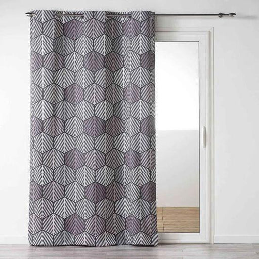 CURTAIN WITH EYELETS 140 x 240 CM PRINTED COTTON WOODIKA TAUPE