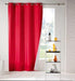 CURTAIN WITH EYELETS 140 x 260 CM PLAIN THERMAL POLYESTER ICEMOUNT RED