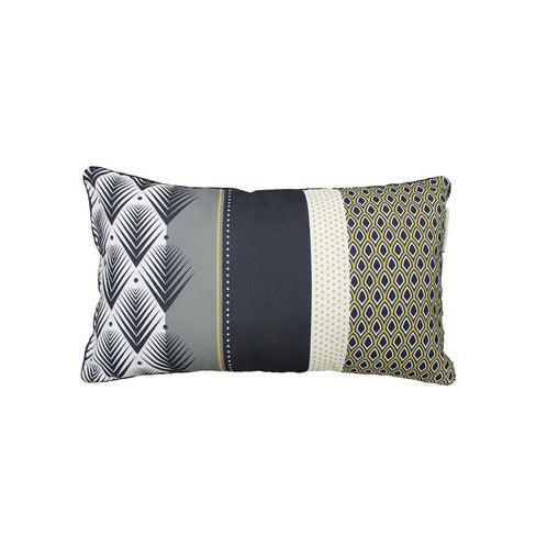 CUSHION WITH PIPING 30 x 50 CM PRINTED POLYESTER GALILEO BLACK