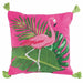 CUSHION POMPOM 40 x 40 CM PRINTED COTTON ZOOTICA PINK