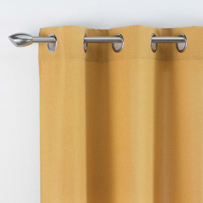 CURTAIN WITH EYELETS 140 x 280 CM PLAIN WOVEN MELIANE YELLOW