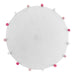 ROUND MAT TASSEL 90 CM PLAIN POLYCOTTON POMPOMPARTY WHITE PINK