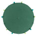 ROUND MAT TASSEL 90 CM PLAIN POLYCOTTON POMPOMPARTY GREEN