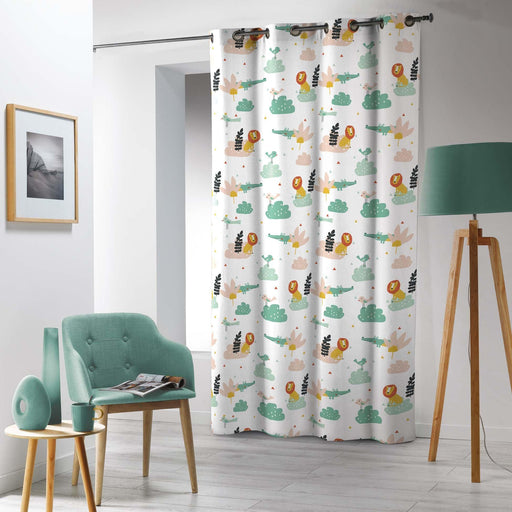 CURTAIN WITH EYELETS 140 x 240 CM PRINTED MICROFIBRE LEONARD