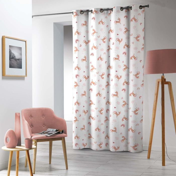 CURTAIN WITH EYELETS 140 x 240 CM PRINTED MICROFIBRE SILANA