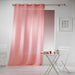 NET CURTAIN WITH EYELETS 140 x 240 CM LINEN EFFECT WOVEN HALTONA PINK