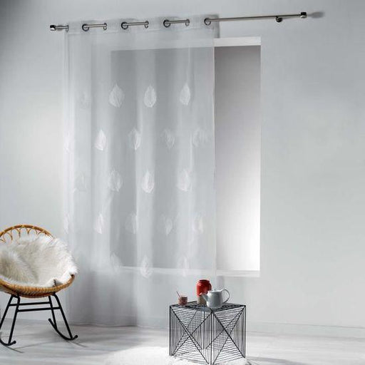 NET CURTAIN WITH EYELETS 140 x 240 CM EMBROIDERED VOILE EZIA WHITE