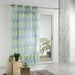 NET CURTAIN WITH EYELETS 140 x 240 CM TRANSFER PRINT VOILE WINTER GREEN WHITE