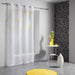 NET CURTAIN WITH EYELETS 140 x 240 CM EMBROIDERED VOILE HELIX YELLOW