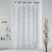 NET CURTAIN WITH EYELETS 130x240 VOILE SABLE METALLIC PRINTED SAMBA WHITE/SILVER