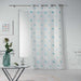 NET CURTAIN WITH EYELETS 140 x 240 CM EMBROIDERED SABLE VOILE NYMPHEA BLUE