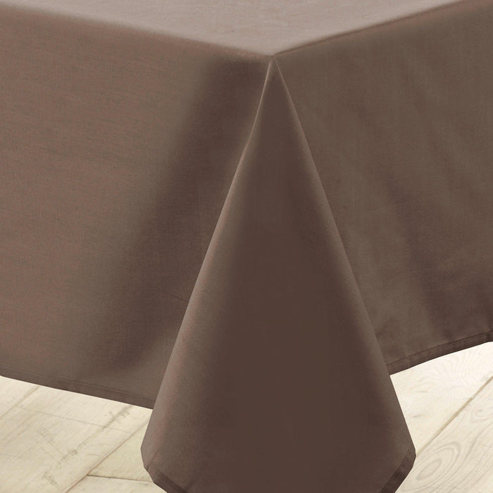 RECTANGLE TABLECLOTH 140 x 300 CM PLAIN POLYESTER ESSENTIEL TAUPE