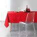 RECTANGLE TABLECLOTH 140 x 300 CM JACQUARD METALLIC THREADING ETOILES RED GOLD