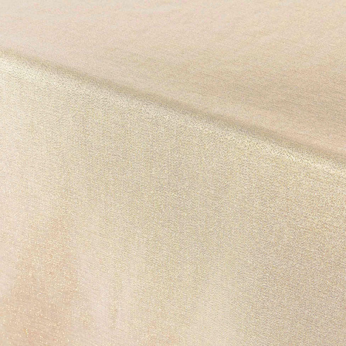 RECTANGLE TABLECLOTH 140 x 240 CM PLAIN POLYESTER METAL. YARN SILVERY LINEN GOLD