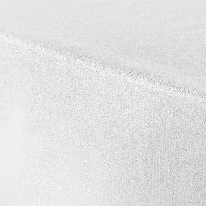 RECTANGLE TABLECLOTH 140x240 CM PLAIN POLYESTER METAL. YARN SILVERY WHITE SILVER