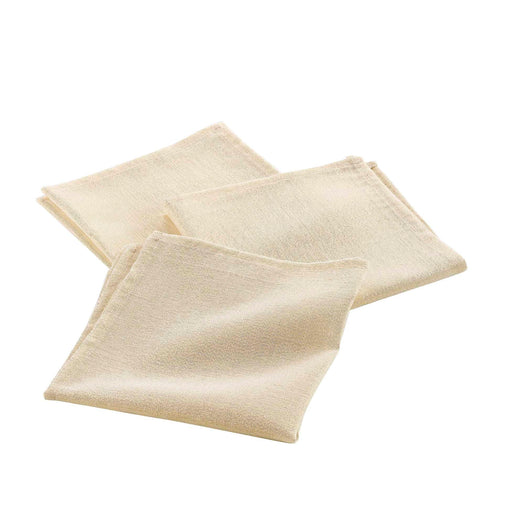 3 TABLE NAPKINS 40 x 40 CM PLAIN POLYESTER METAL. YARN SILVERY LINEN GOLD