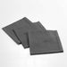 3 TABLE NAPKINS 40 x 40 CM PLAIN COTTON CHARLINE CHARCOAL GREY