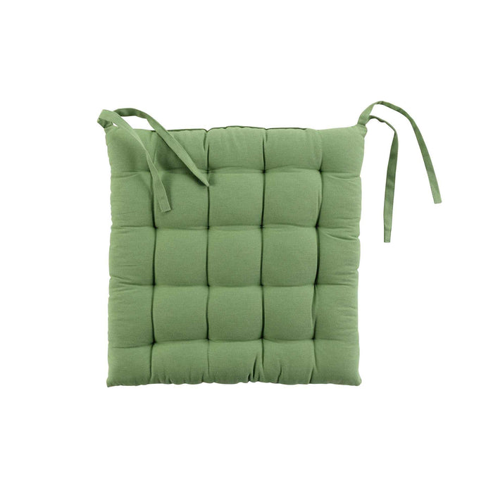 QUILTED CHAIR PAD 40 x 40 CM TWO-TONE COTTON INITIA KHAKI TAUPE