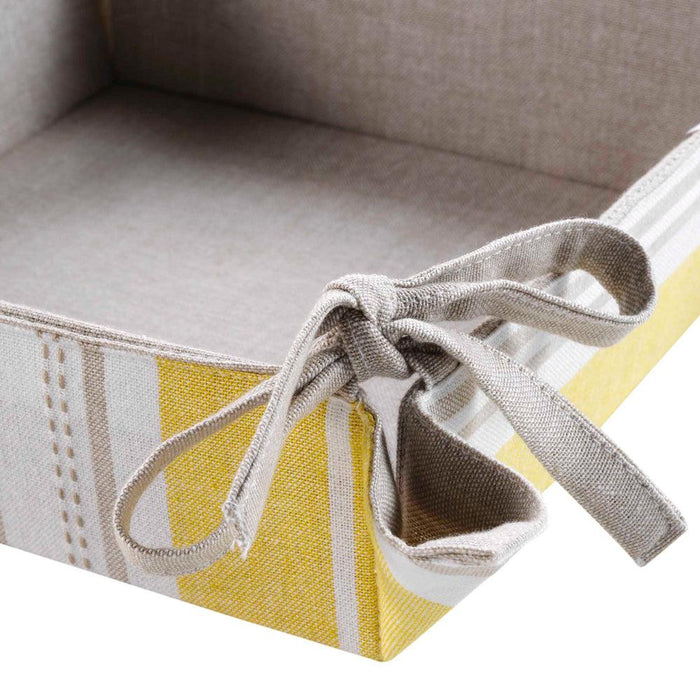 BREAD BASKET 32 x 32 CM WOVEN COTTON NATURALINE YELLOW