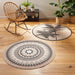 ROUND MAT 120 CM PRINTED COTTON TROPIC NATURE