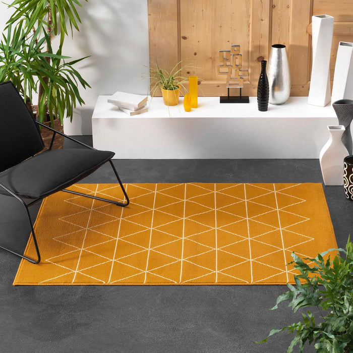 RECTANGULAR MAT 60 x 110 CM WOVEN YVO YELLOW