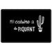 TABLEMAT 28.5 x 43.5 CM PRINTED PVC CUISINE CACTUS BLACK