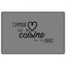 TABLEMAT 28.5 x 43.5 CM PRINTED PVC CUISINE AMOUR GREY