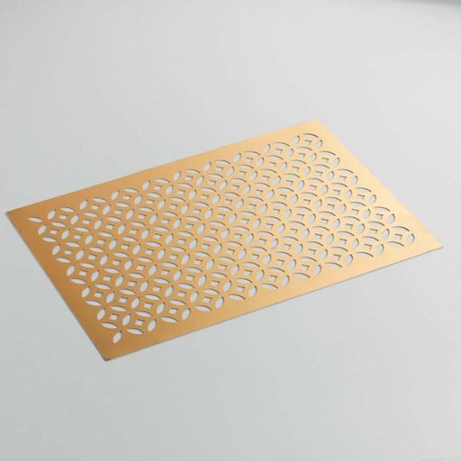 TABLEMAT 30 x 45 CM HEMSTITCHED PVC LOFTY GOLD