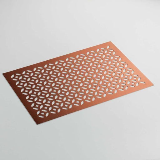 TABLEMAT 30 x 45 CM HEMSTITCHED PVC LOFTY COPPER