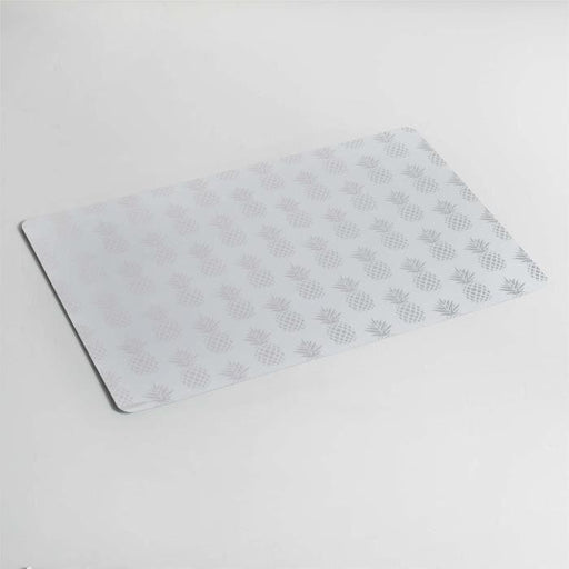 TABLEMAT 28.5 x 43.5 CM METALLIC PRINTED PVC ANANAS GOLD WHITE