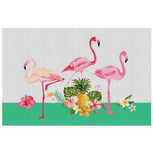 TABLEMAT 28.5 x 43.5 CM PRINTED PVC FLAMINGO BEACH